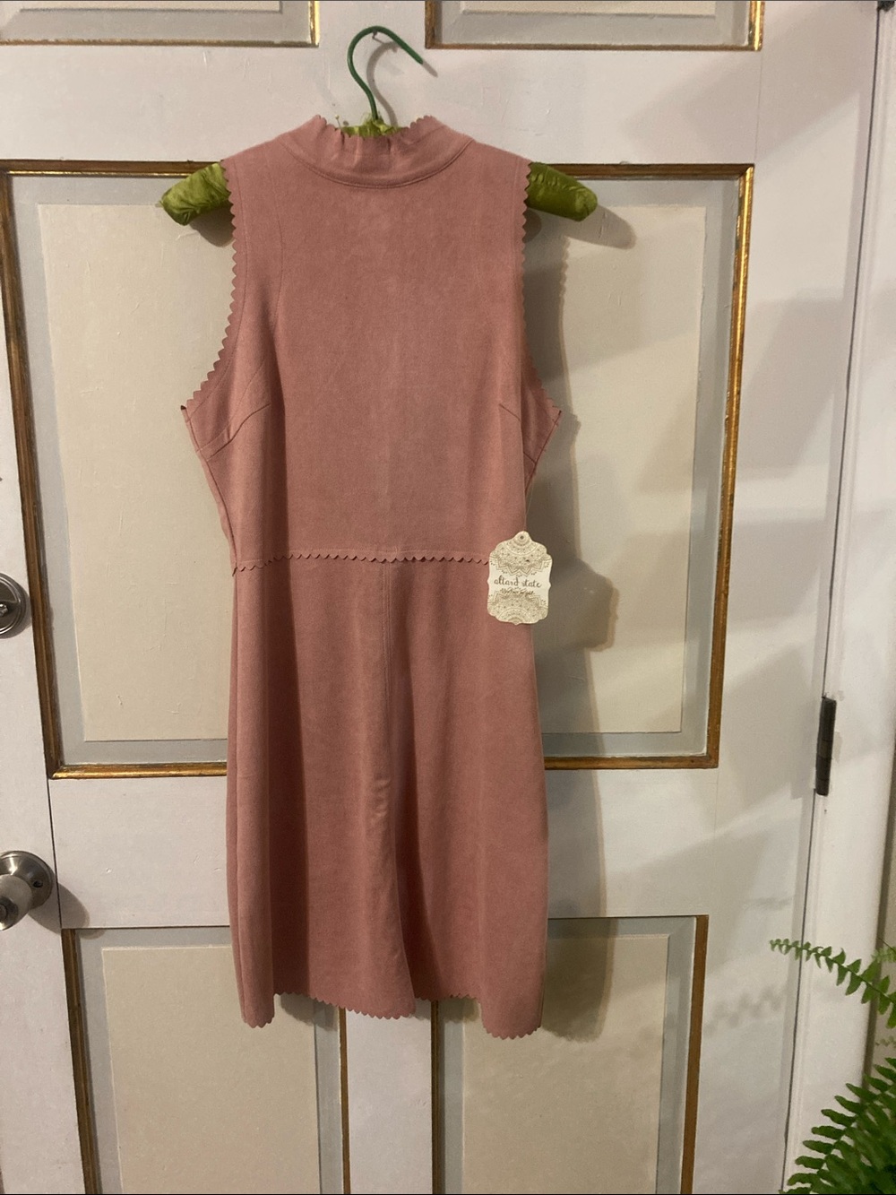 Altar'd State Rose Pink Sleeveless Mock Neck Mini Dress